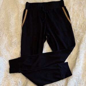 Stoic, waffle print black joggers